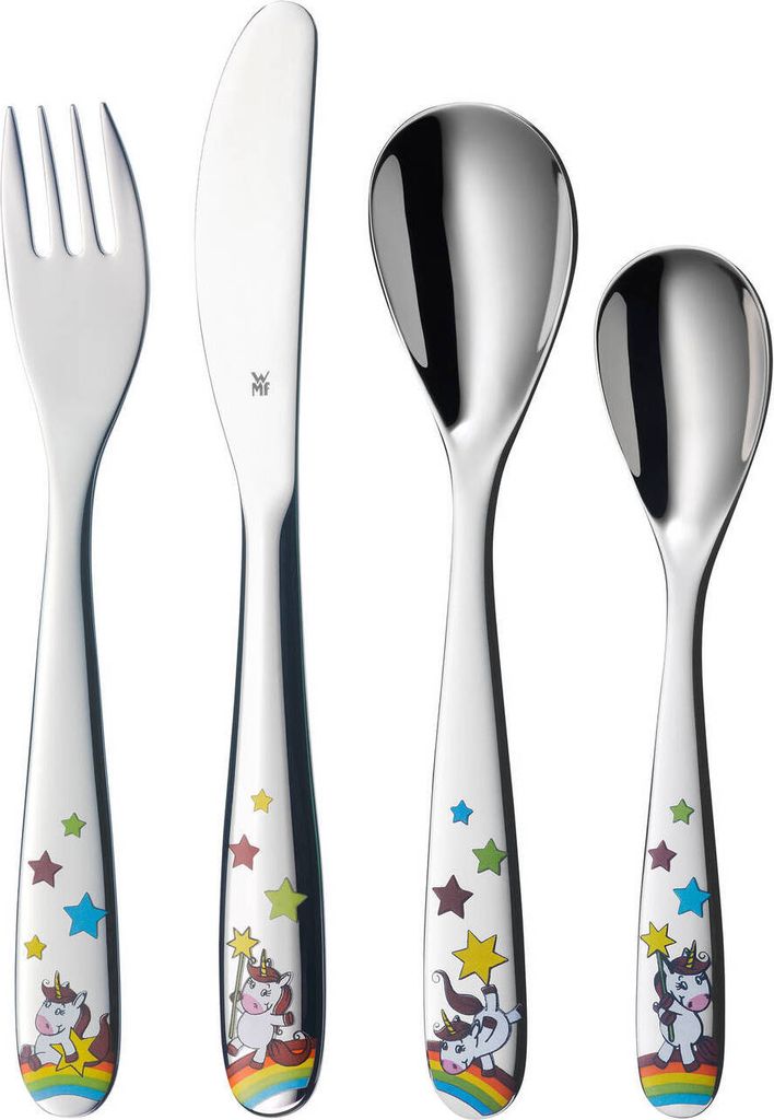 WMF Einhorn Kinderbesteck Set 4-teilig, Kinderbesteck Produktbild 