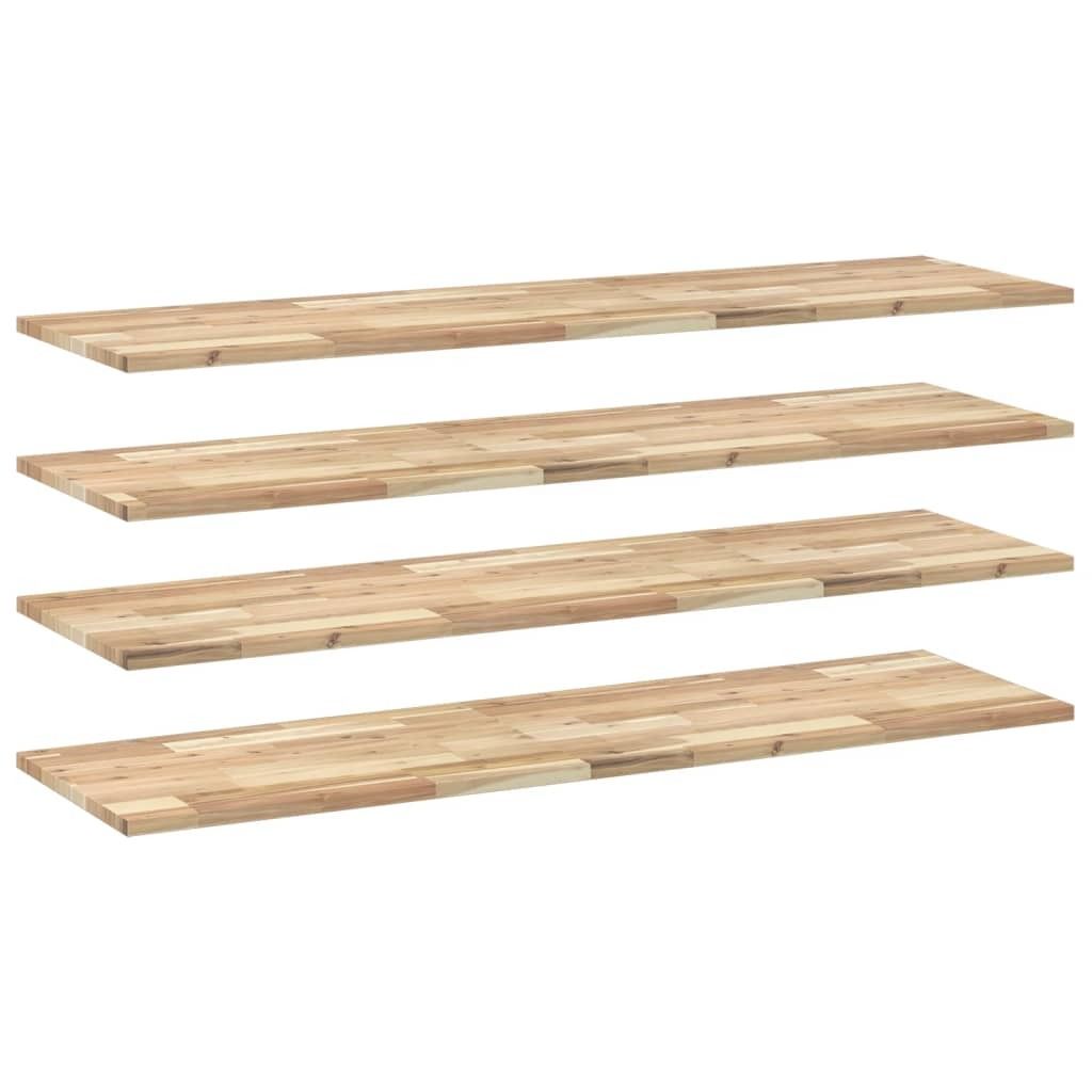 Schweberegale 4 Stk. 140x40x2 cm Massivholz Akazie Unbehandelt