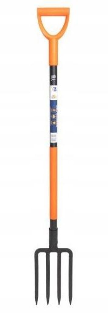 Gartenforke 4 Zinken Stahl verstärkt 130 cm, pulverbeschichtet, ergonomischer Griff