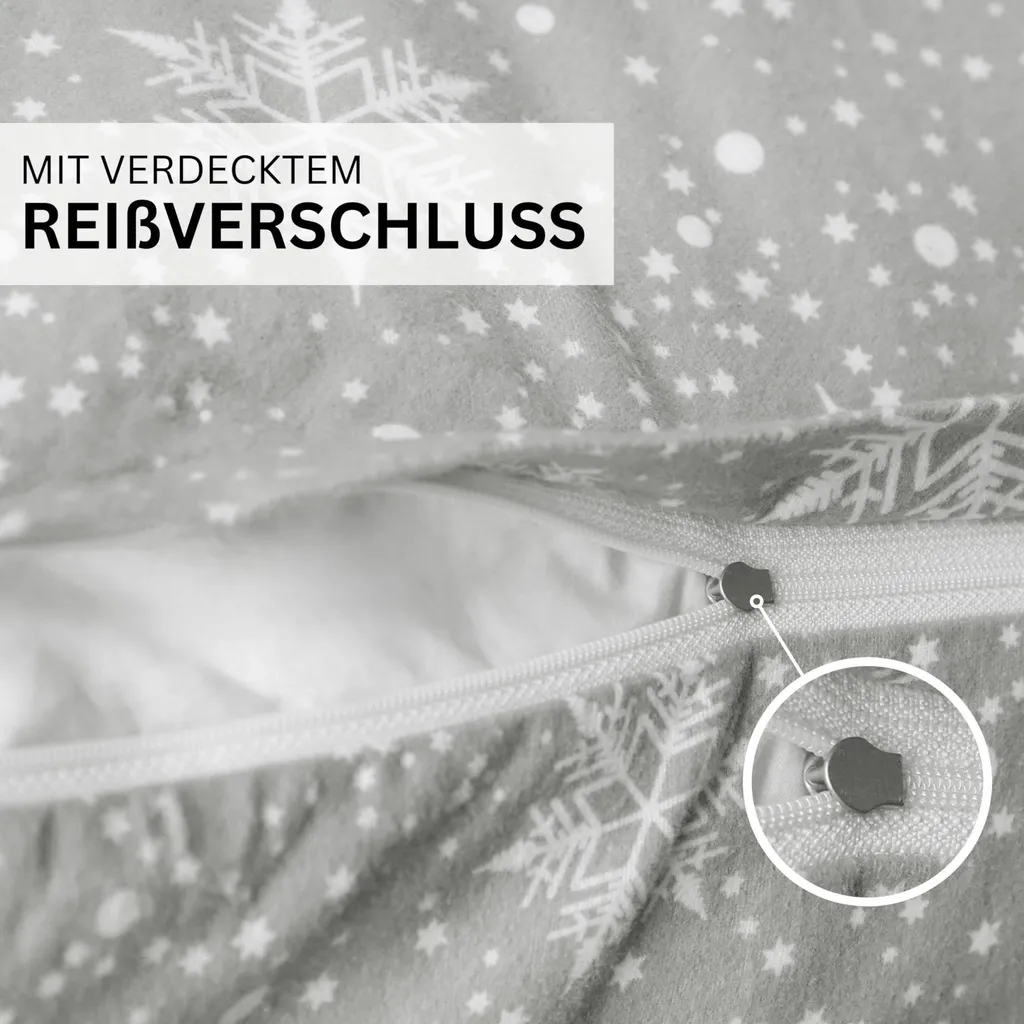 Housse de couette en flanelle grise 135x200 cm ESPRIT Literie Hiver