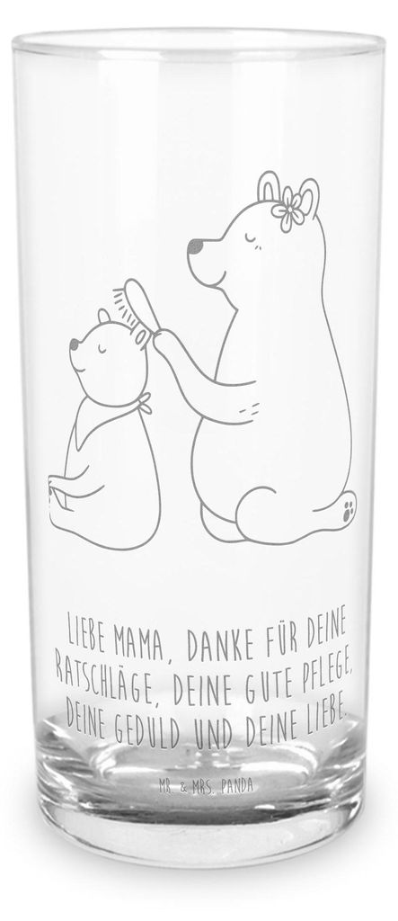 Mr. & Mrs. Panda Tumbler Bär Kind 400 ml - Transparent - Geschenk, Familie, Mama, Bären, Longdrinkglas, Muttertag, Trinkglas, Glas, Cocktailglas,...
