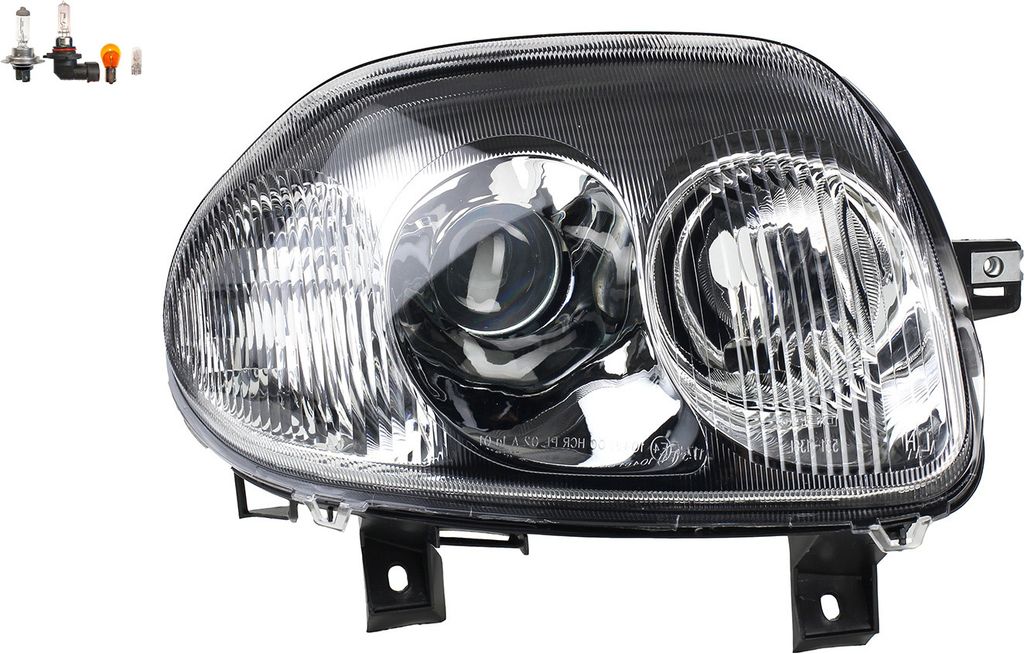 Johns, Scheinwerfer Halogen passend für Renault Clio BB BC CB 98-01 Rechts Leuchtmittel 7701045175 260107973R