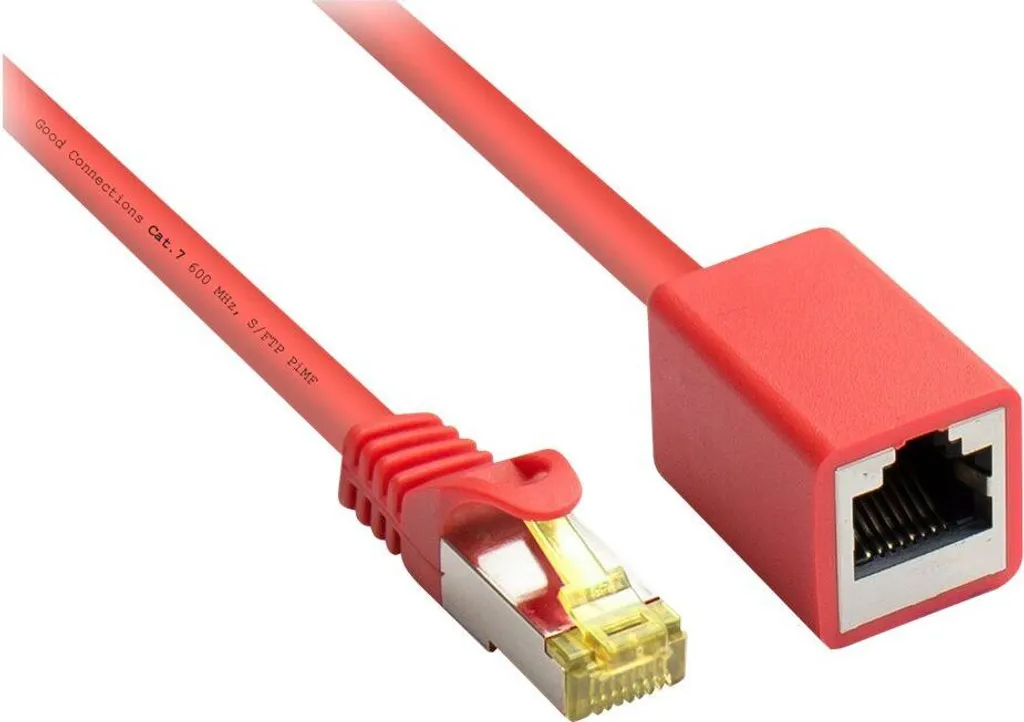 Buone connessioni Patchkabelverl. m. Cat.7 RK rot 1m