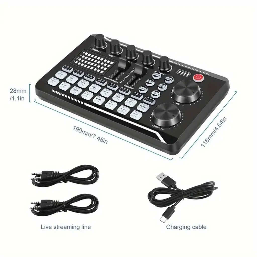 Pack Streaming ZELURXX : Carte Son Bluetooth et Microphone Noir pour PC
