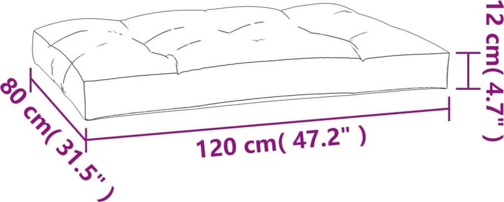 Offerta Cuscino Pallet 120x80x12 cm Tessuto Antracite - vidaXL - 8