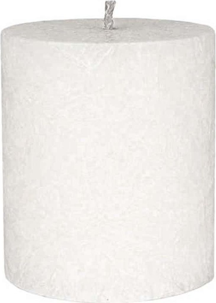Stearin Stumpenkerze - weiß 75x64mm Produktbild 