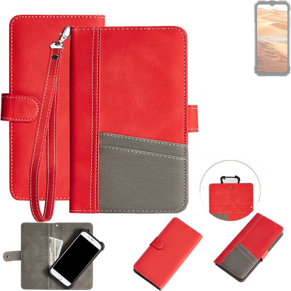 K-S-Trade Handy Schutzhülle für Cubot KingKong AX Hülle Portemonnee Brieftasche Klapphülle Kartenfächer Flip Wallet Case Etui