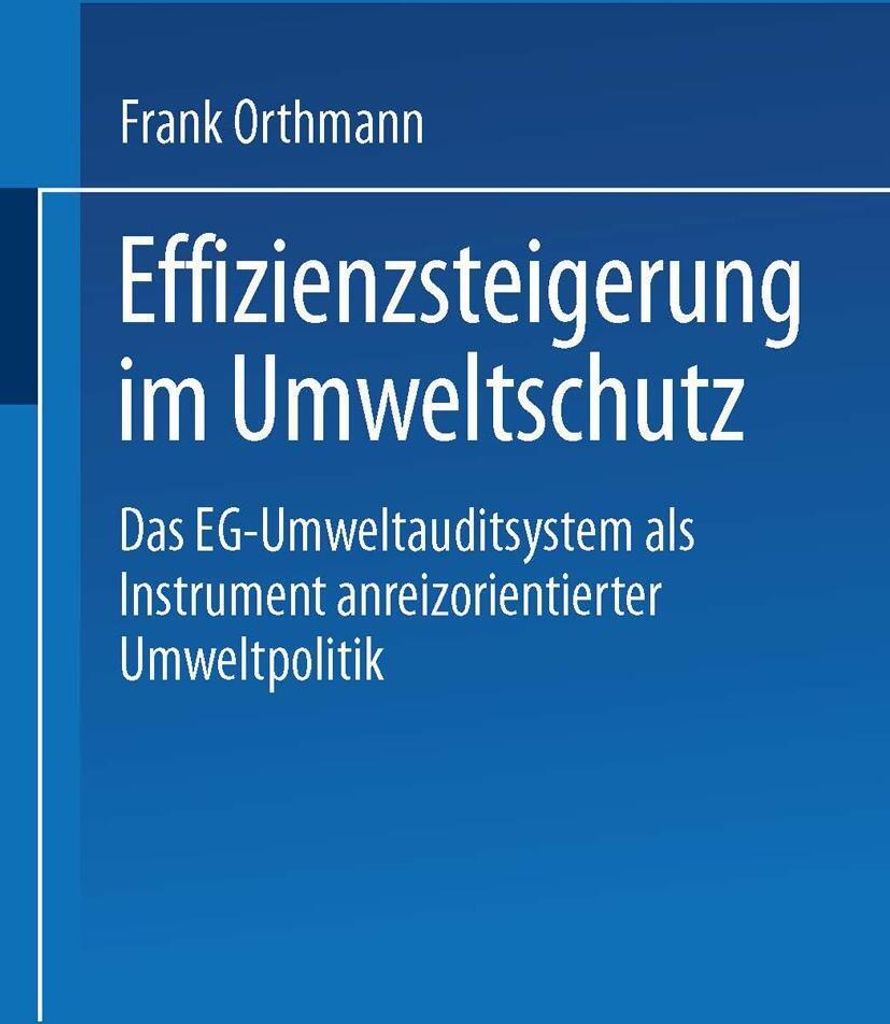 Effizienzsteigerung im Umweltschutz