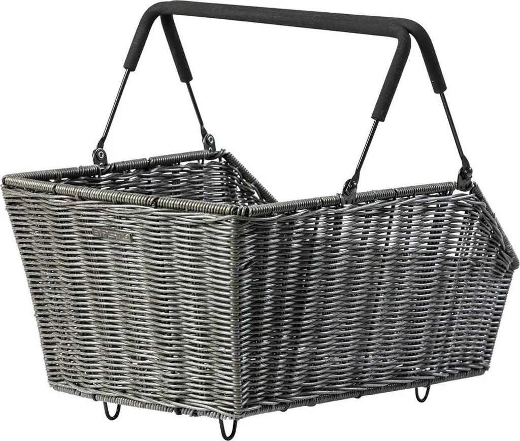 Panier Vélo Arrière Aspect Rotin Basil Cento MIK 2 Marron Naturel L