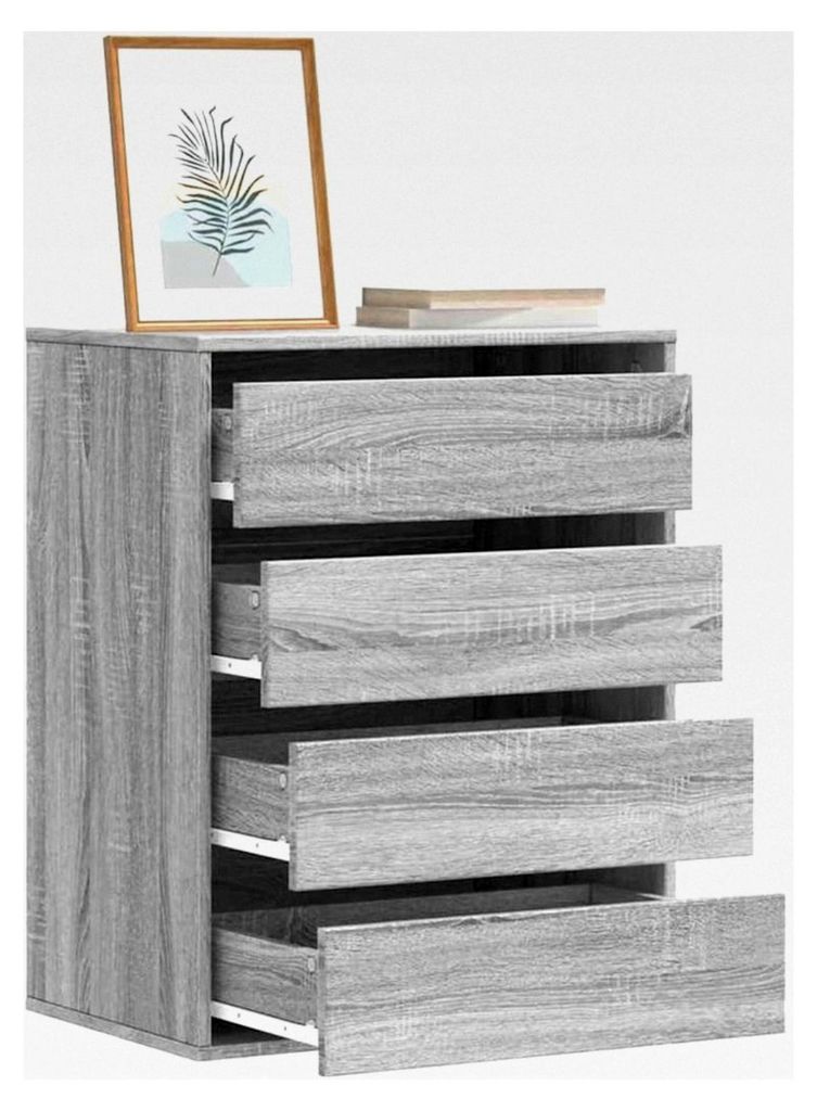 Kommode Grau Sonoma 60x41x76 cm Holzwerkstoff für Schlafzimmer und Wohnzimmer
