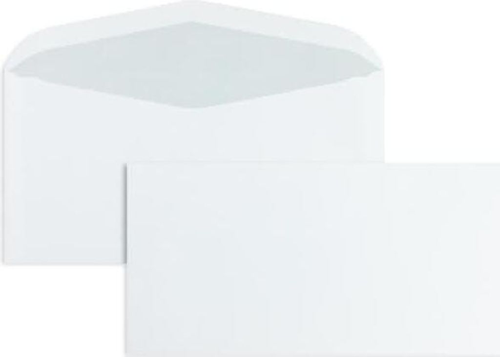 Kuvertierhüllen 120x235mm 75g/qm gummiert VE=1000 Stück weiß