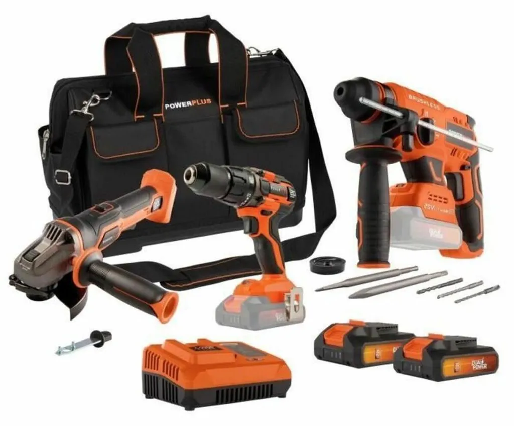 Set Dual Power 20V : 3 outils performants avec 2 batteries et chargeur