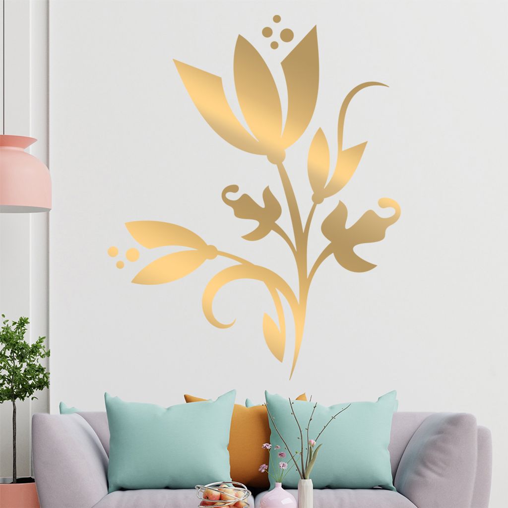 Blüte Blume Tribal Wandtattoo in 6 Größen - Wandaufkleber Wall Sticker - Dekoration, Küche, Wohnzimmer, Schlafzimmer, Badezimmer