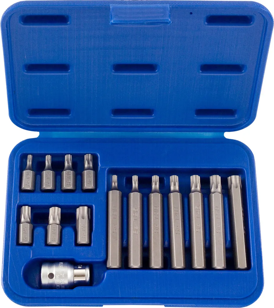 Coffret de douilles et embouts Torx profil T 1/2 pouce, set de 15 pièces