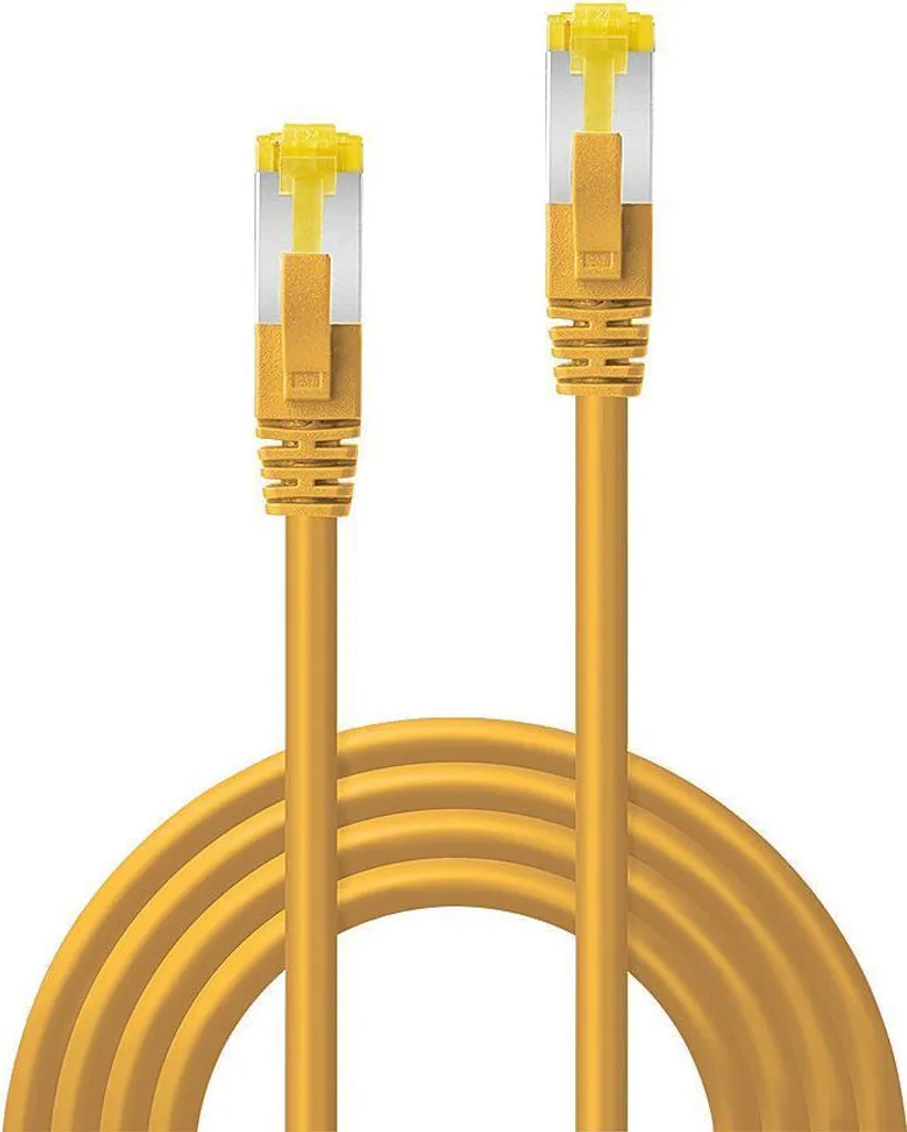 Cordon RJ45 Cat6A S/FTP 10m Jaune LINDY Gaine LSZH pour Réseau Ethernet