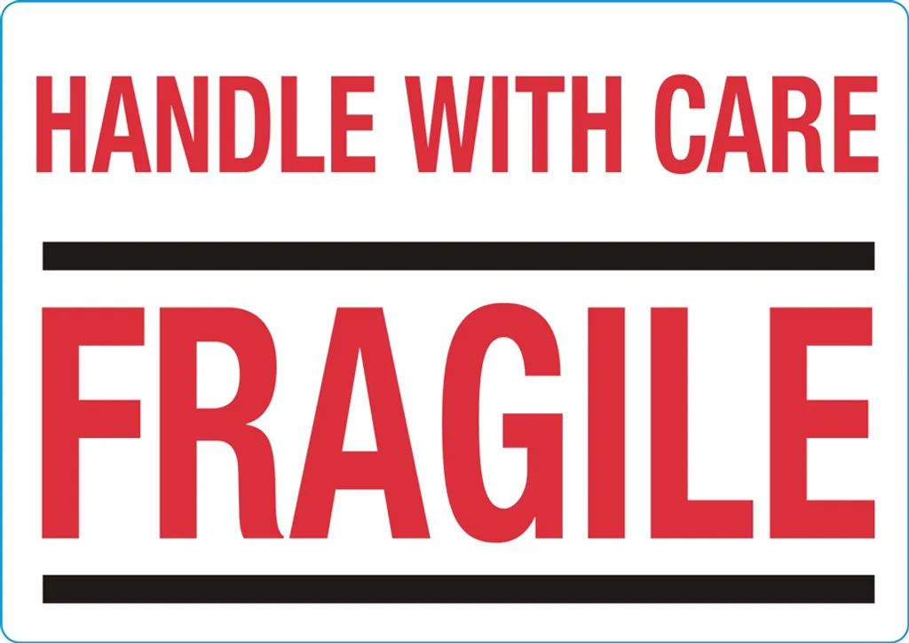 Étiquette pour Déménagement et Envoi Colis Fragile 70x100mm - x500