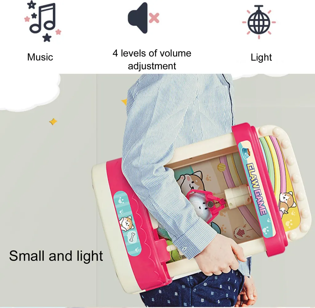 Mini Macchina Acchiappa Pupazzi Blu con Luci e Musica per Bambini