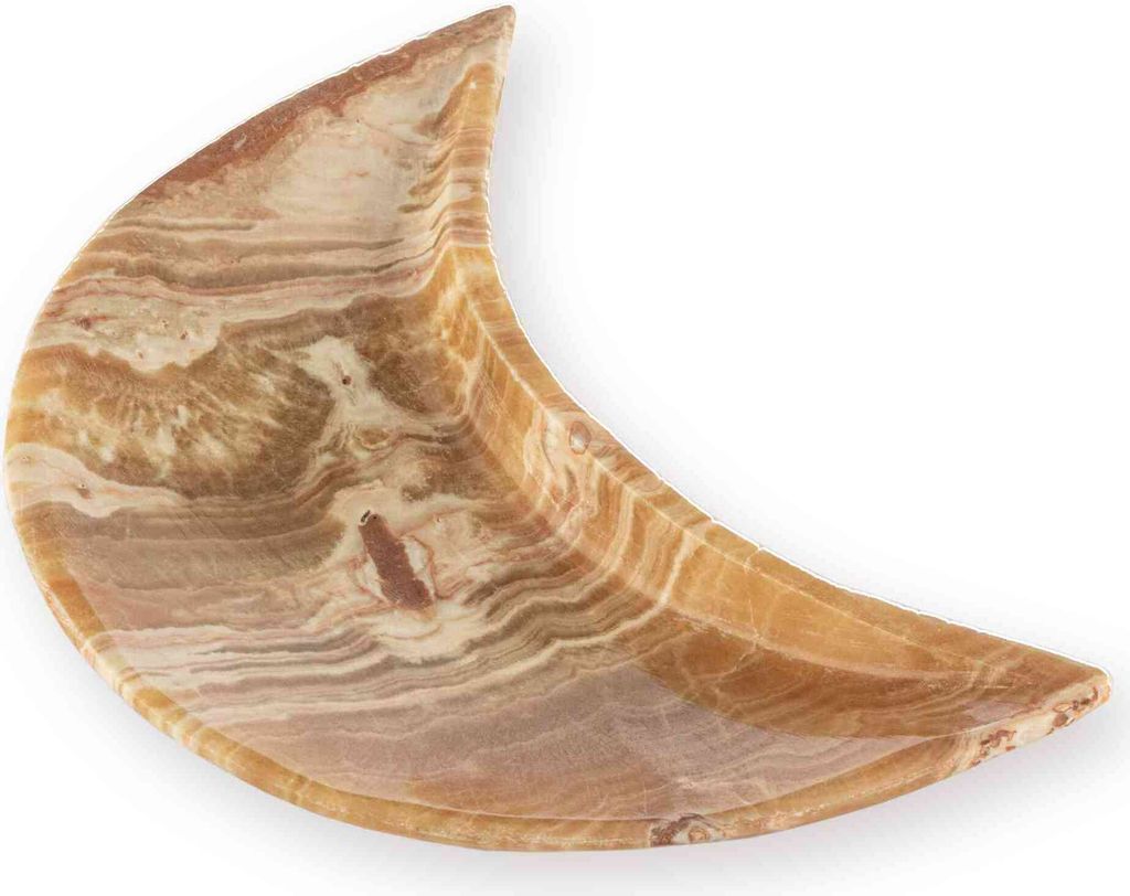 Marokkanische Aragonit Mondschale 13cm – Mondschale für Heilung und Meditation