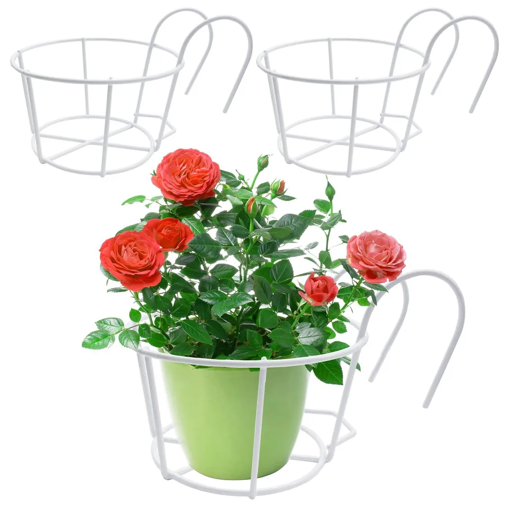 Suspension pot de fleurs balcon pour gain de place et déco extérieure