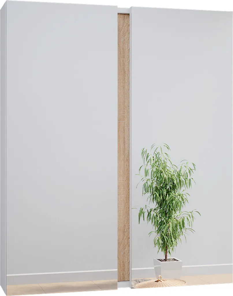 Meuble miroir de salle de bain blanc avec double porte Vicco 84cm