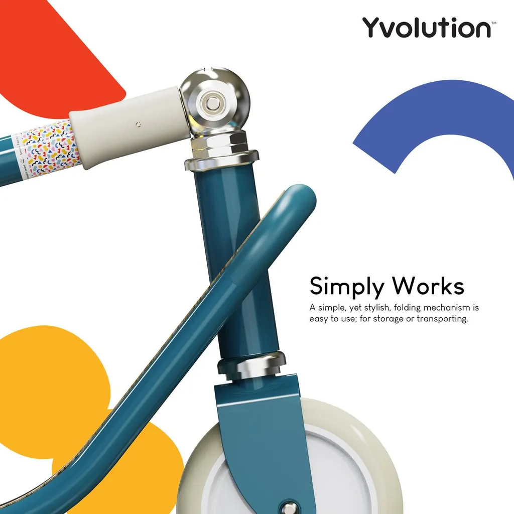 Trottinette Yvolution vert classique robuste pour éviter les chutes enfant
