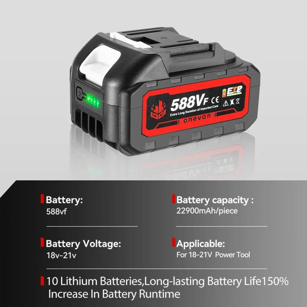 Batterie 21V Compatible 18V pour Visseuse - Solution Pack 22900mAh + Charge - 5