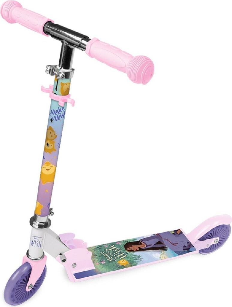 Disney 2-Rad Scooter Wish, Verstellbarer Lenker, Polyurethan Räder