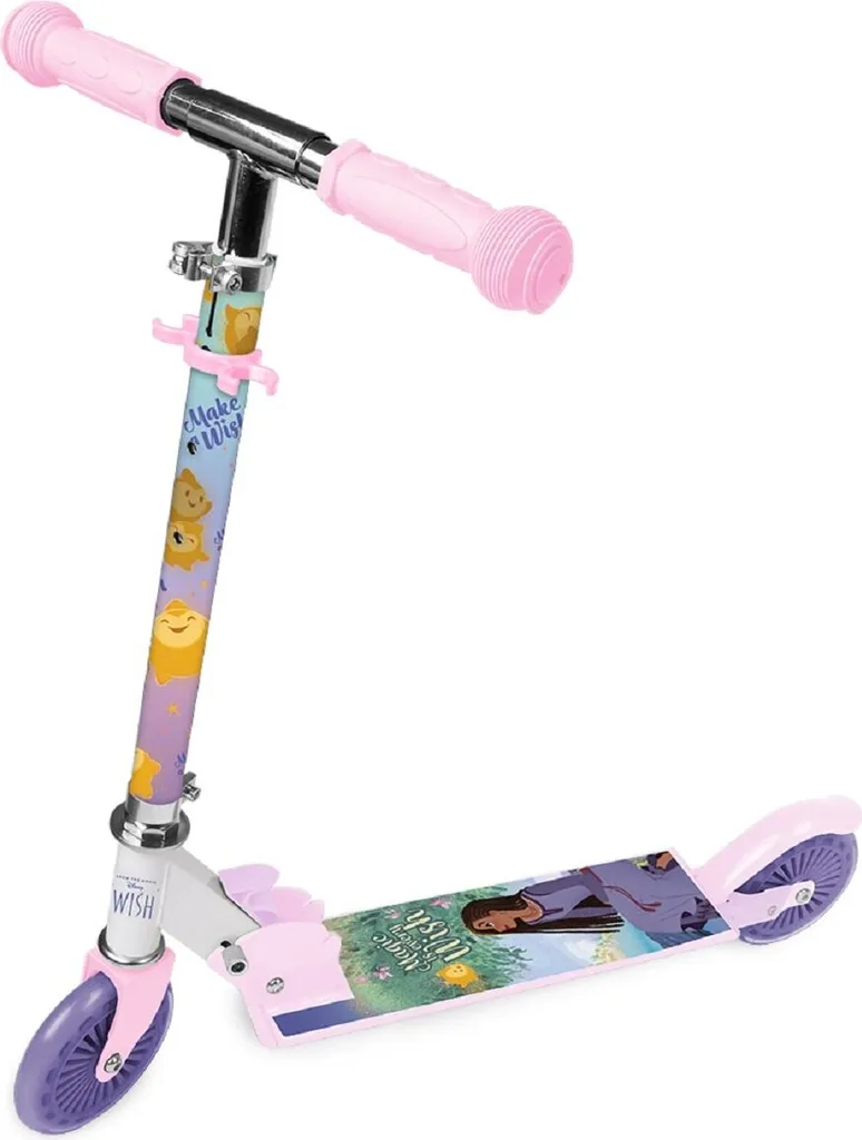 Trottinette Disney Wish guidon ajustable, roues PU haute performance 2R