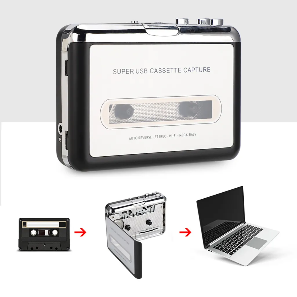 Lecteur Cassette USB avec Conversion MP3 Automatique et Son Stéréo HD