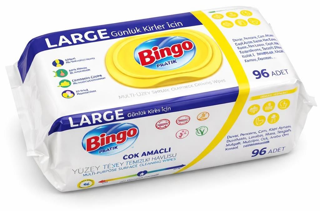 Bingo, salviette umidificate al limone, confezione da 96 Immagine del prodotto 