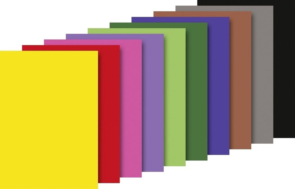 Tonzeichenblock A4 130g/qm 20 Blatt sortiert Packung mit 10 Produktbild 