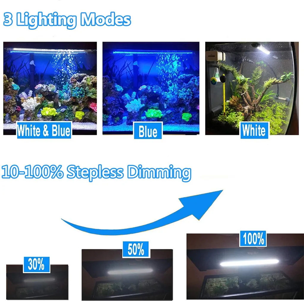 Luce LED per Acquario 37cm 42 LED | Timer Automatico IP68 Sicura - 5