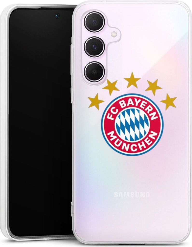 DeinDesign Handyhülle für Samsung Galaxy A55 5G Silikon Hülle Case Smartphone Schutzhülle FC Bayern München FCB Sterne