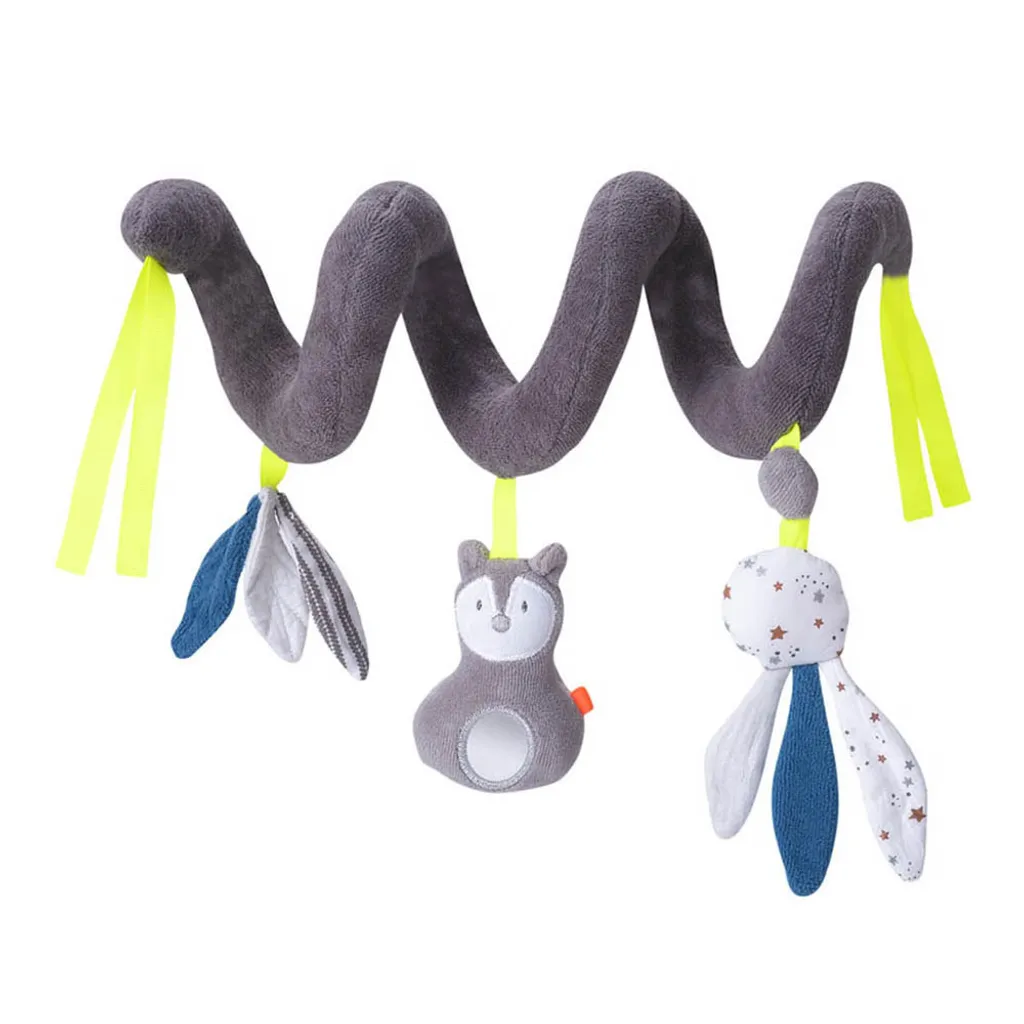 Spirale de jeu Renard orange pour poussette et éveil bébé en peluche