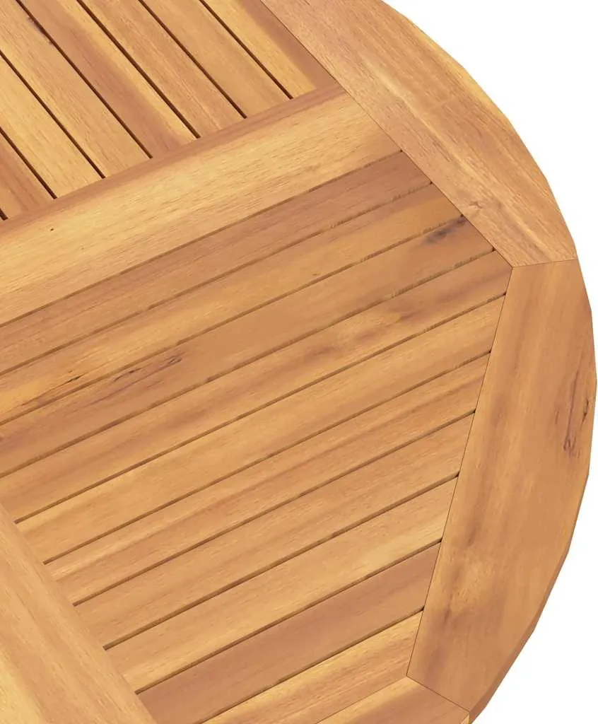 Table pliante de jardin 110 cm en teck massif résistant aux intempéries