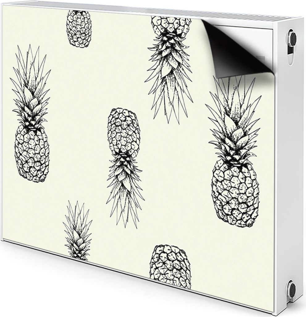 Magnet Heizkörperverkleidung Heizkörper-Abdeckung Heizung Heizkörper 110x60 cm - Ananas, Muster