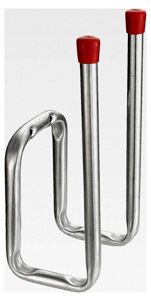 Stiefelhaken 190 x 125 x 90 mm - Belastbar bis 40 kg - Mit schützender Gummikappe - verzinkt / Universalhaken / Montagehaken für Garage / Werksta...