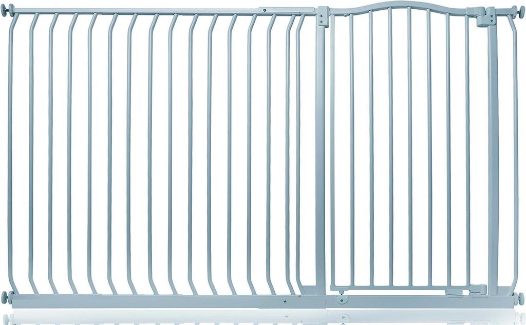 Safetots Extragroßes Treppenschutzgitter mit gebogenem oberen Teil, 171cm - 180cm, Grau