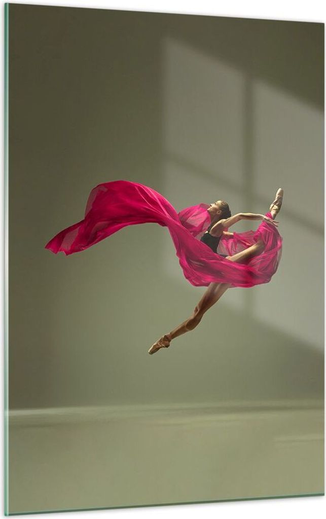 Bilder auf glas - Einteilig - Tänzer Ballett Künstler - 50x70cm - Glasbilder - Wandbilder - Bilder - zum Aufhängen bereit - Wanddekoration aus G...
