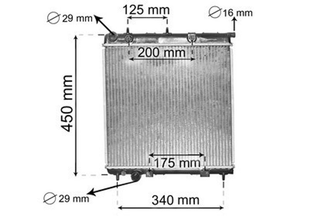 VAN WEZEL 40002288 Kühler Wasserkühler Motorkühler für OPEL Crossland X (P17) passend für PEUGEOT 2008 Kombi (CU) 207 (WA, WC) 208 I Schräghe...