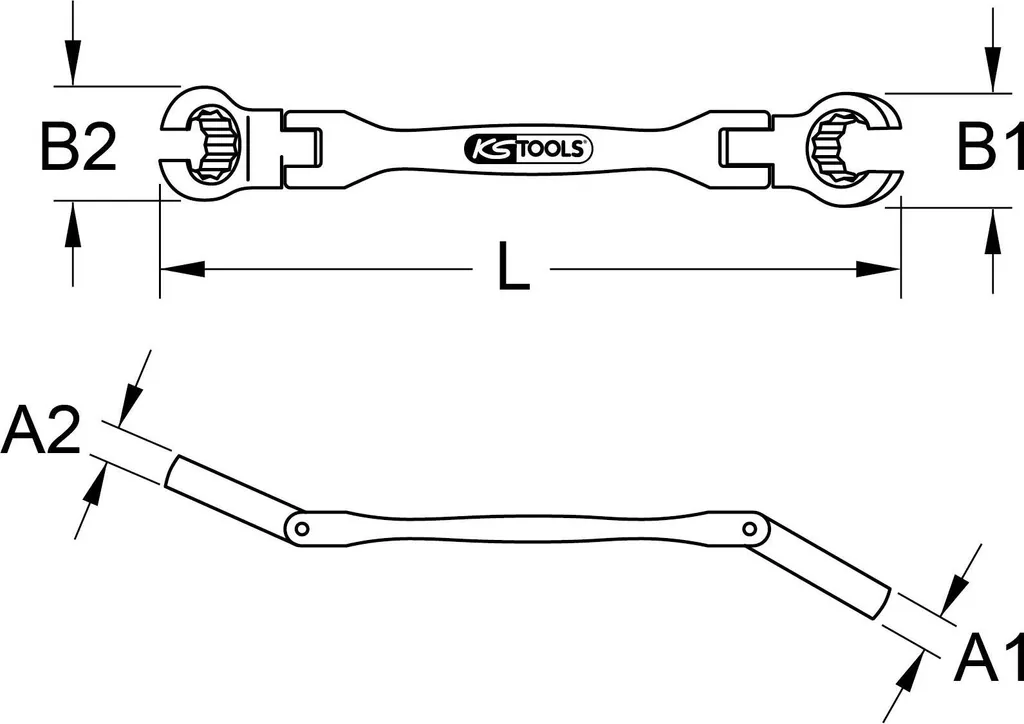 Raccordi Bloccati? Usa KS TOOLS 518.0529 Chiave Snodata 12x13mm