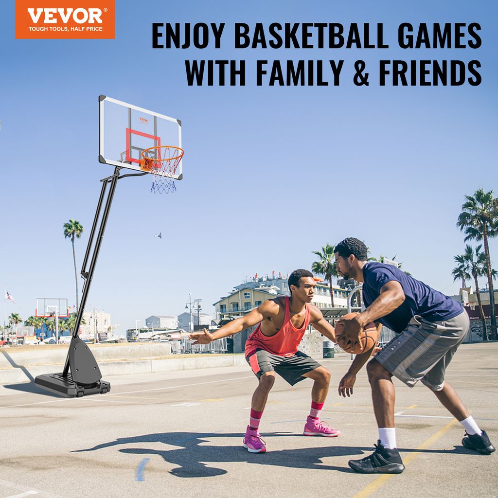 VEVOR Basketballkorb 232–305 cm Höhenverstellbar Produktbild 7