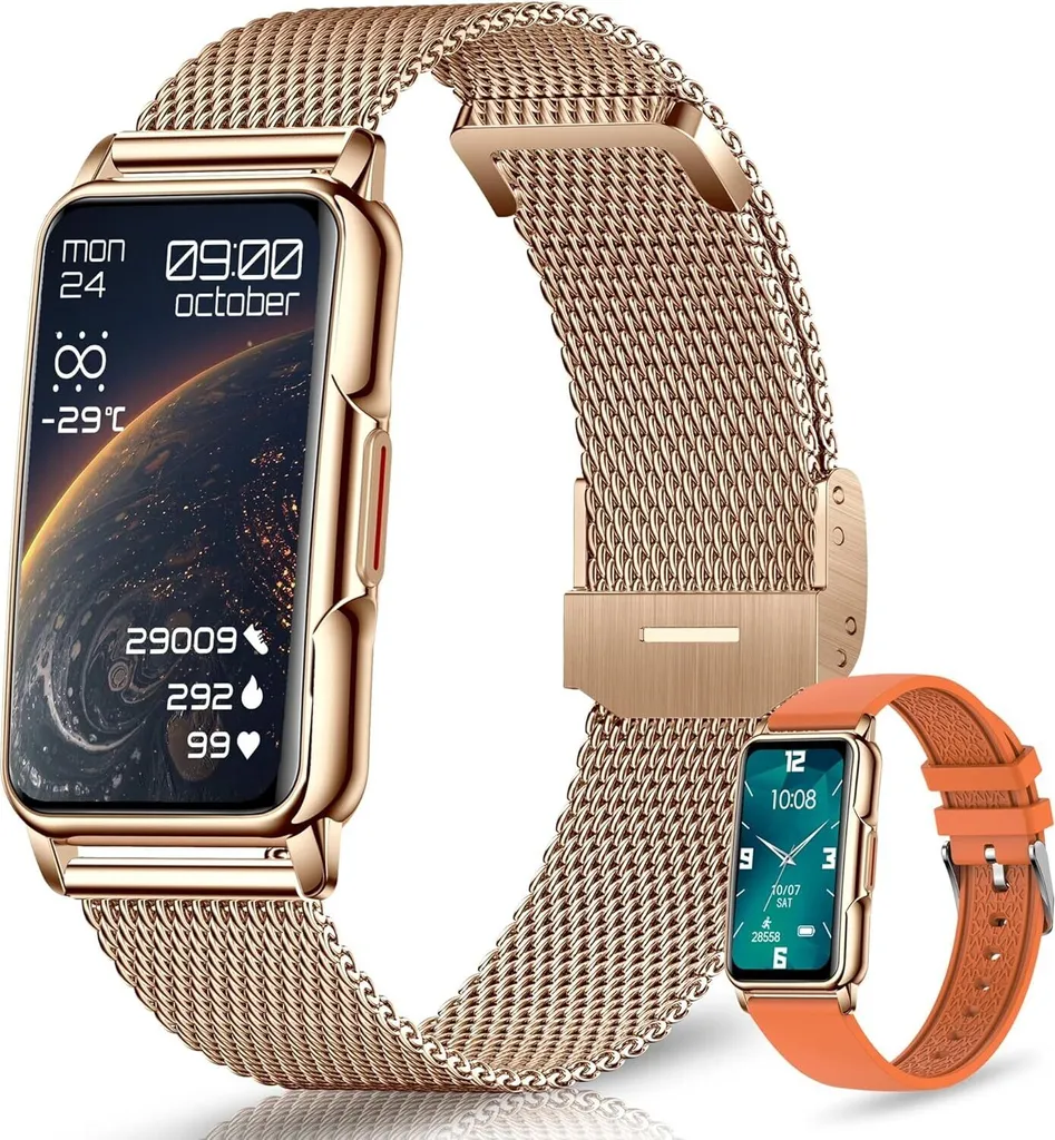 Per uomini e donne con 126+ modalità sportive, notifiche Bluetooth, pedometro, monitor del sonno, cardiofrequenzimetro, SpO2, IP68