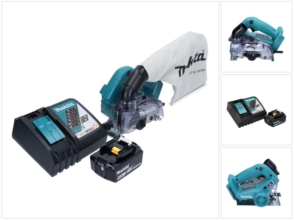 Makita DCC 500 RG1 Akku Diamantschneider 18 V 125 mm Brushless + 1x Akku 6,0 Ah + Ladegerät