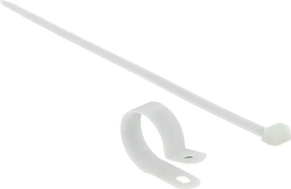 Fixez vos Câbles au Mur avec le Collier DELOCK 15,8mm Blanc 350x4,8mm