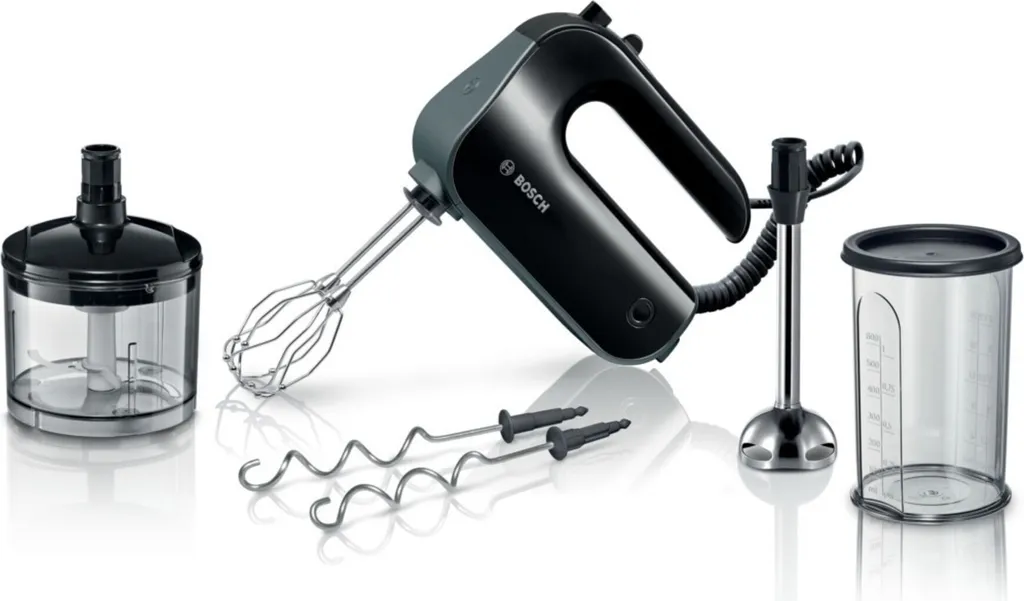Bosch MFQ4980B Batteur Puissant 850W avec Fouets FineCreamer et Hachoir