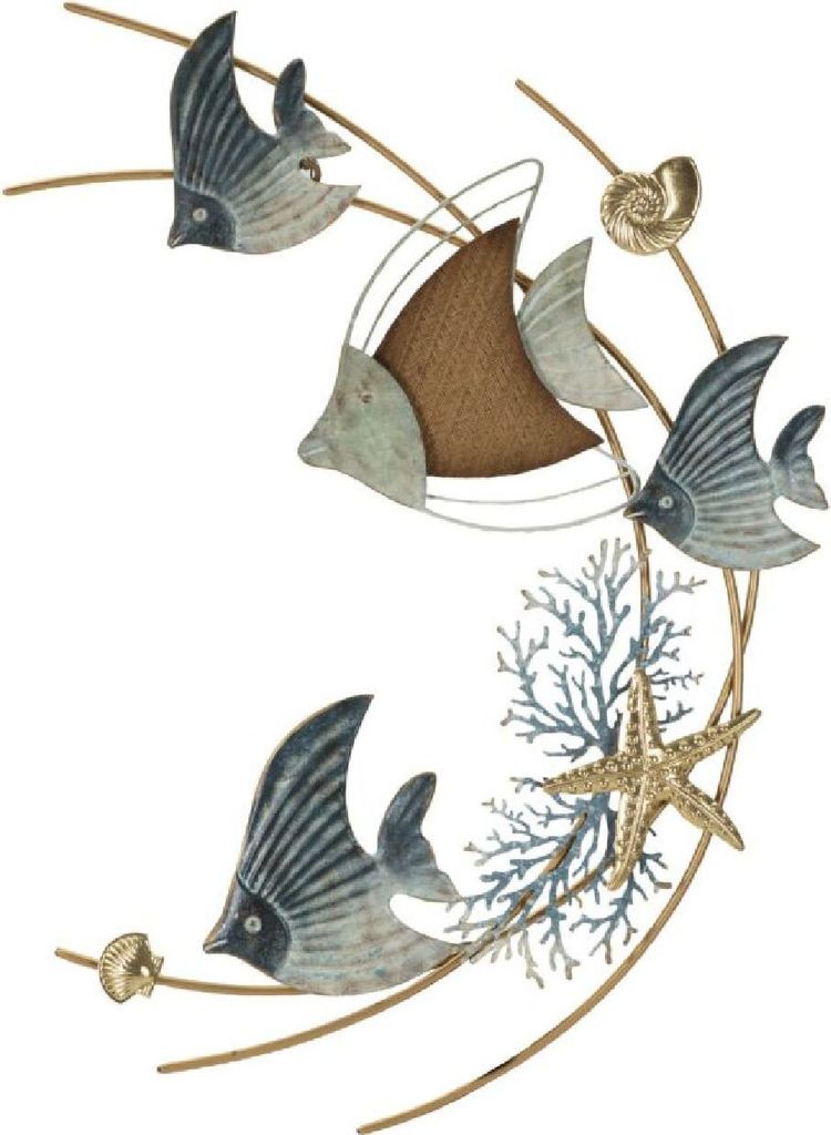 Mauro Ferretti Wandpaneel Dory 61x5x86 cm blau gold