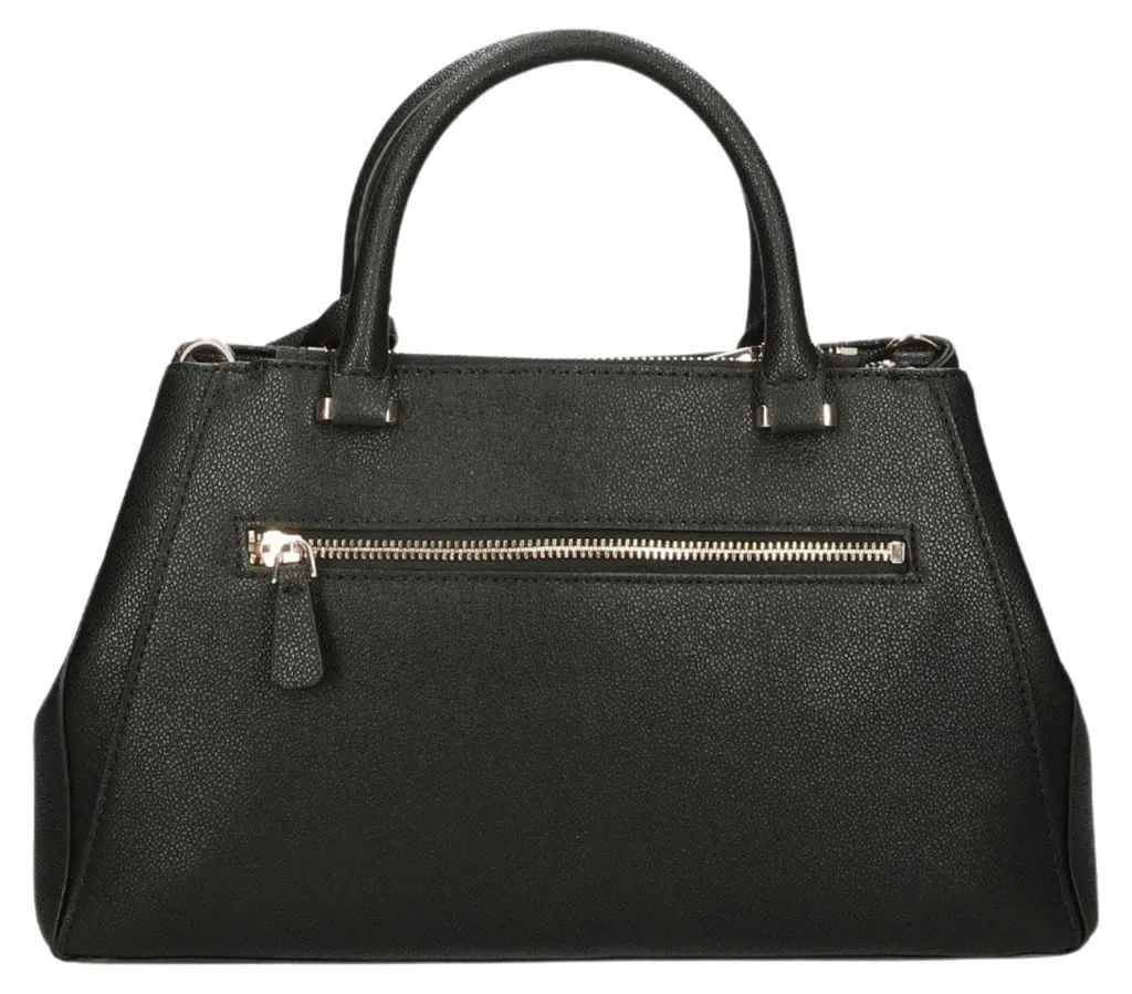 Grand Sac à Main Type Satch Guess Anadela Noir avec Trois Compartiments