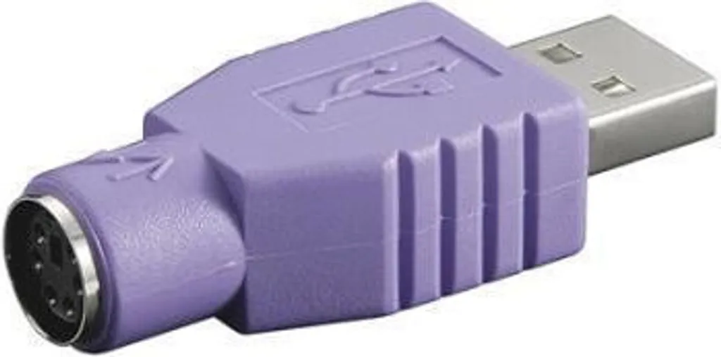 Adaptateur Nilox NX080500104 Violet USB 2.0 Mâle vers PS/2 Femelle PC