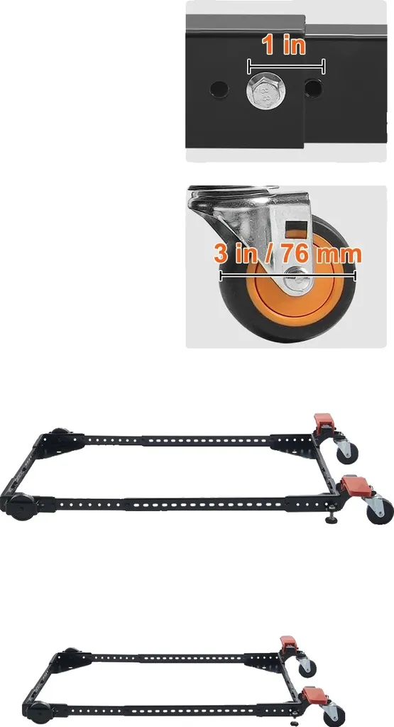 Support machine à laver mobile pour faciliter le nettoyage du sol gris